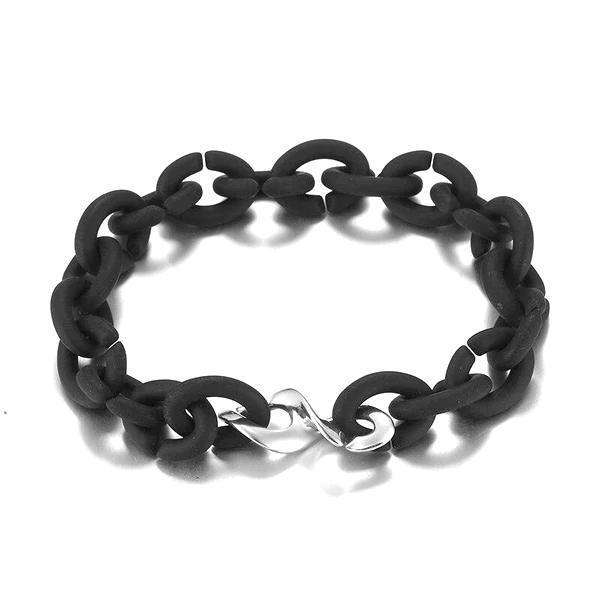 bracelet caoutchouc de couleur noir