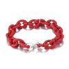 bracelet caoutchouc de couleur rouge