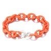 bracelet caoutchouc de couleur orange