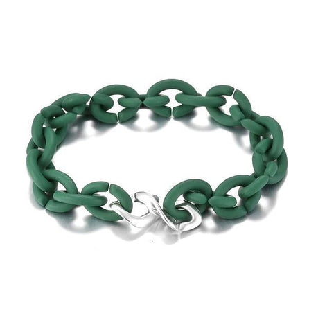 bracelet caoutchouc de couleur vert
