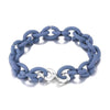 bracelet caoutchouc de couleur bleu