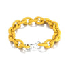 bracelet caoutchouc silicone jaune