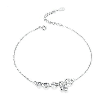 chaîne de cheville femme argent massif