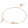 chaîne de cheville argent rose femme