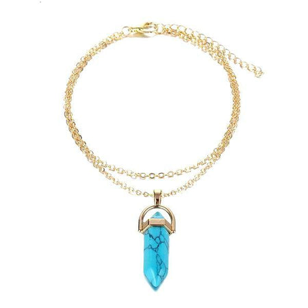 chaîne de cheville originale turquoise