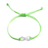 bracelet infini cordon vert