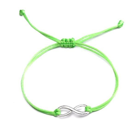 bracelet infini cordon vert