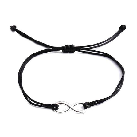 bracelet infini cordon noir