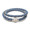 bracelet cordon liège bleu