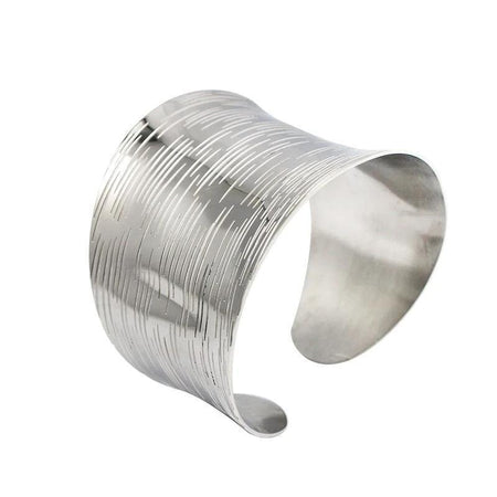 manchette bracelet femme argenté