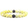 bracelet perle pierre homme jaune